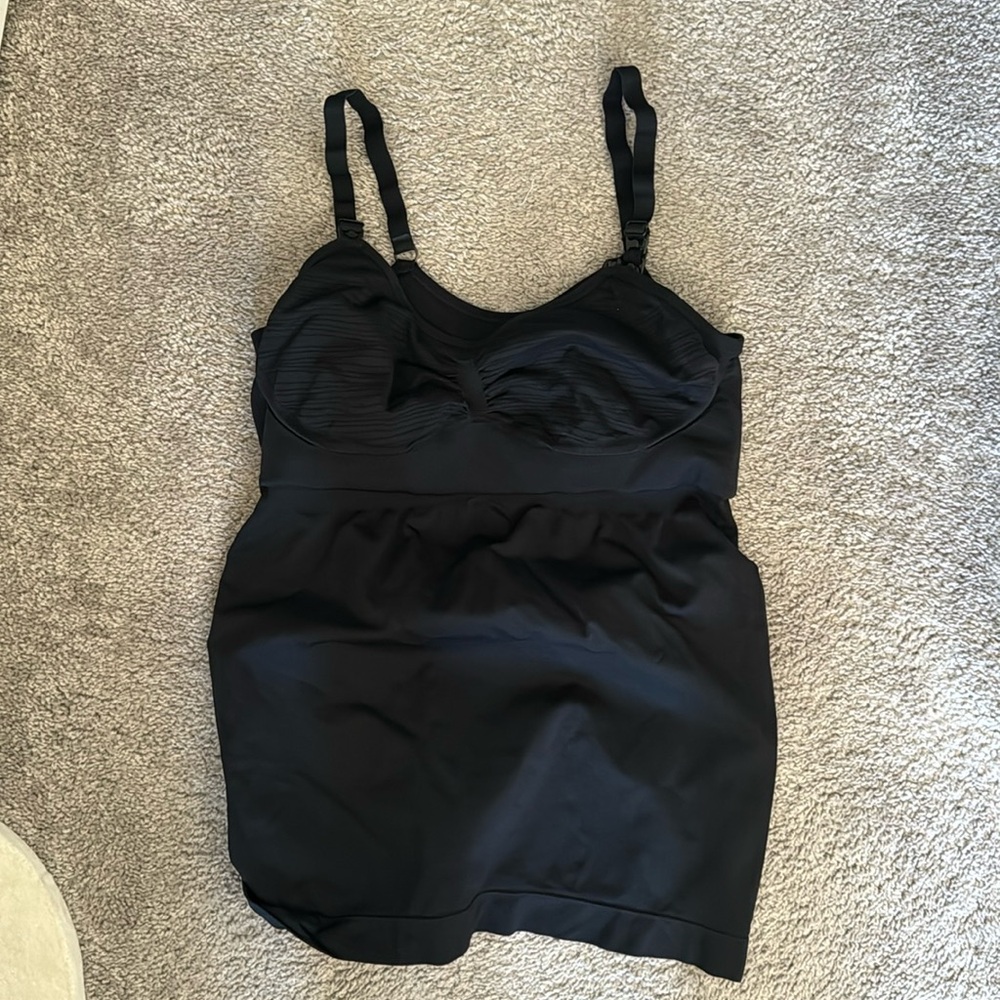 Kindred Bravely Sublime Hands-Free Nursing and Pumping Tank Top, Black, Large